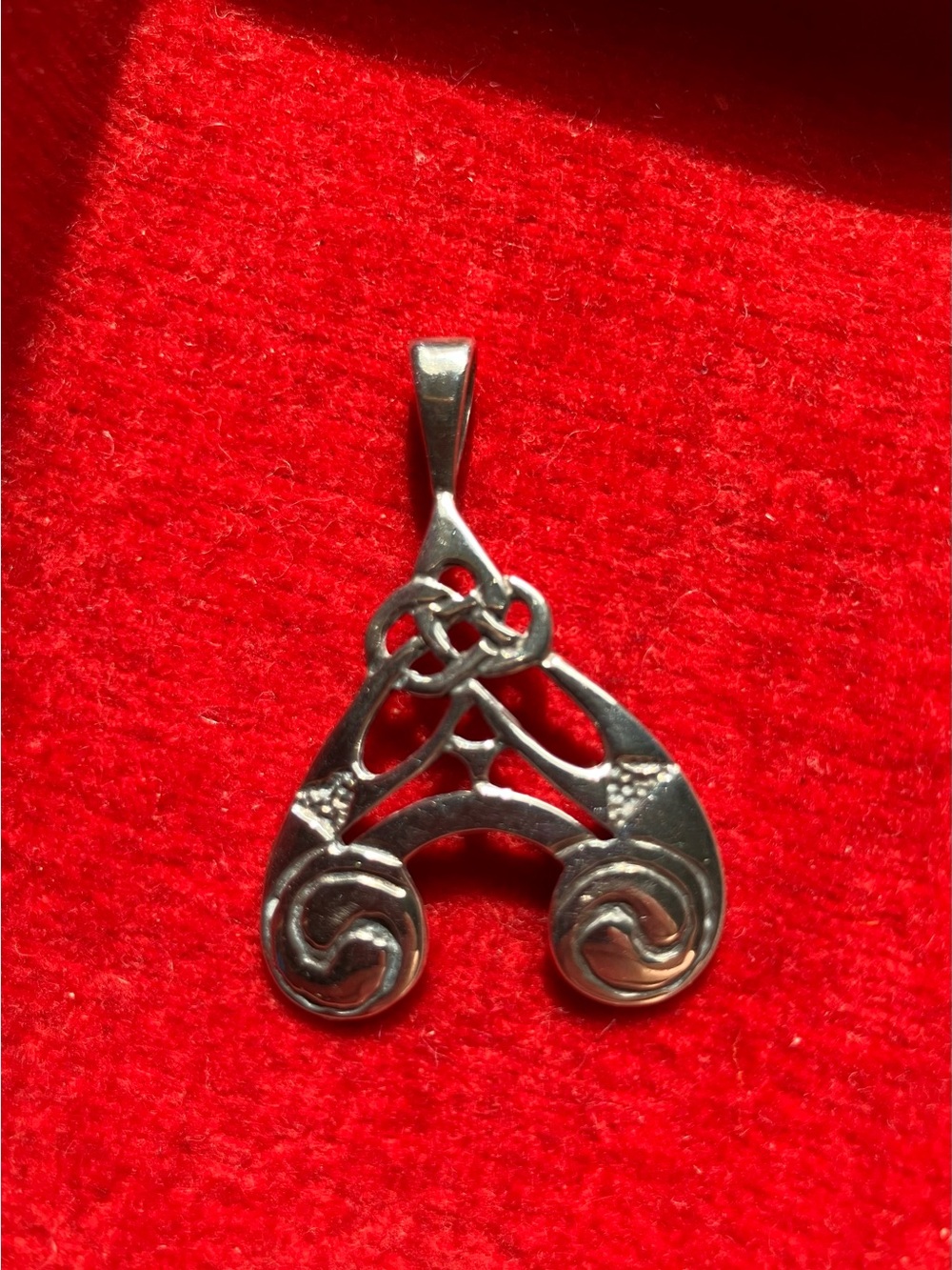 Sterling Silver Celtic Swirl Pendant - Silver